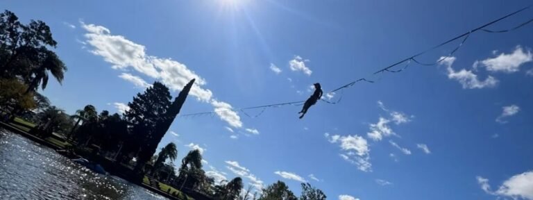 Slackline en altura.